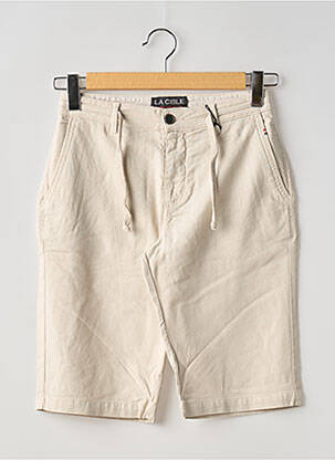 Bermuda stretch taille normale beige LA CIBLE ROUGE homme
