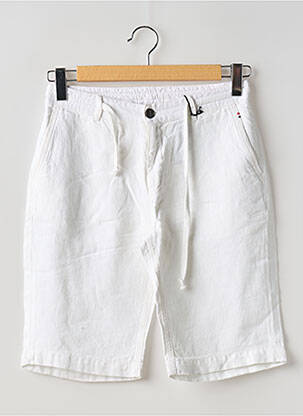Bermuda coupe droite taille normale blanc LA CIBLE ROUGE homme