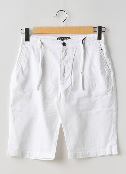 Bermuda blanc LA CIBLE ROUGE pour homme