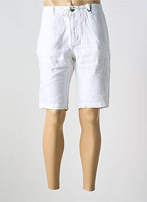Bermuda coupe droite taille normale blanc LA CIBLE ROUGE homme
