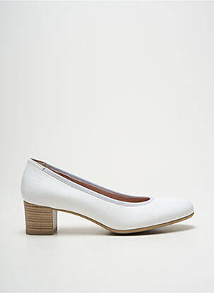 Escarpins matière lisse talon de 4 à 6cm blanc DORKING femme