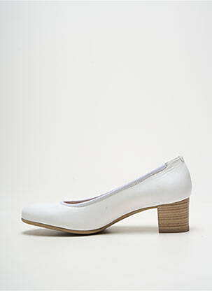 Escarpins matière lisse talon de 4 à 6cm blanc DORKING femme