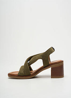 Sandales/nu pieds talon bottier talon de 4 à 6cm vert DORKING femme