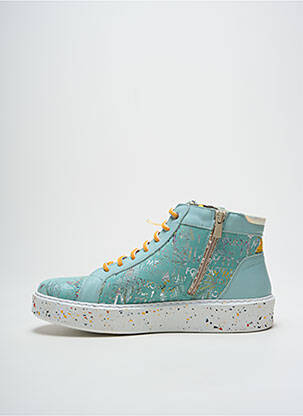 Baskets fermeture zip et lacets talon de 4 à 6cm bleu DORKING femme