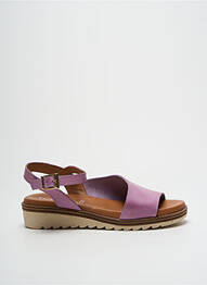 Sandales/nu pieds matière lisse talon de 4 à 6cm violet DORKING femme