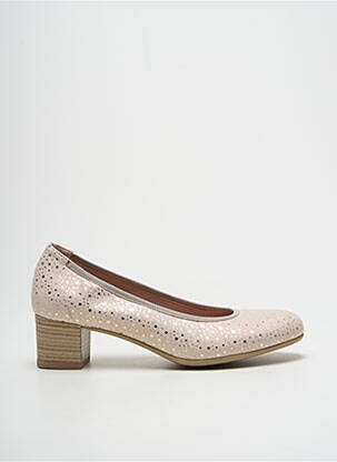 Escarpins tissage satiné talon de 4 à 6cm beige DORKING femme