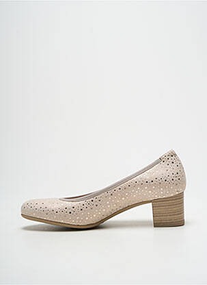Escarpins tissage satiné talon de 4 à 6cm beige DORKING femme