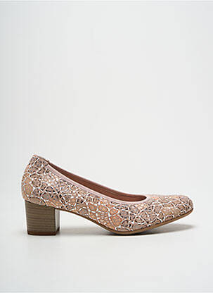 Escarpins tissage satiné talon de 4 à 6cm beige DORKING femme