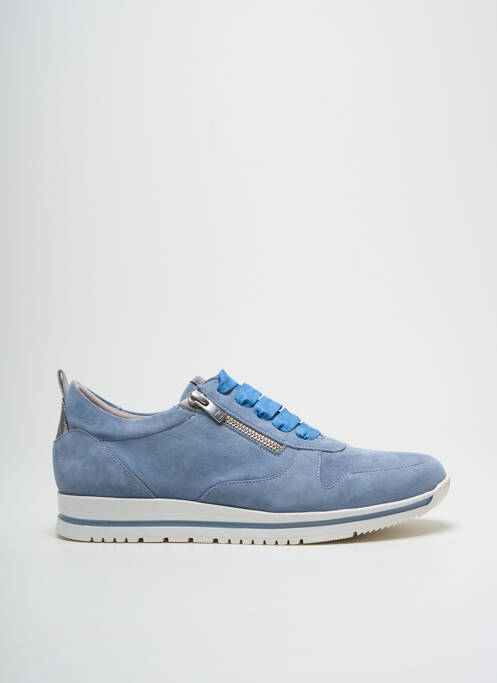 Baskets nubuck talon plat jusqu'à 3cm bleu DORKING femme