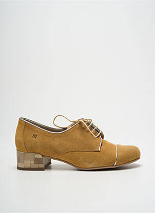 Derbies nubuck talon plat jusqu'à 3cm or DORKING femme
