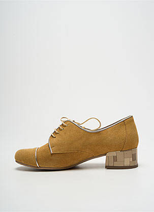 Derbies nubuck talon plat jusqu'à 3cm or DORKING femme