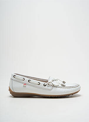 Chaussures bâteau tissage satiné talon plat jusqu'à 3cm blanc FLUCHOS femme