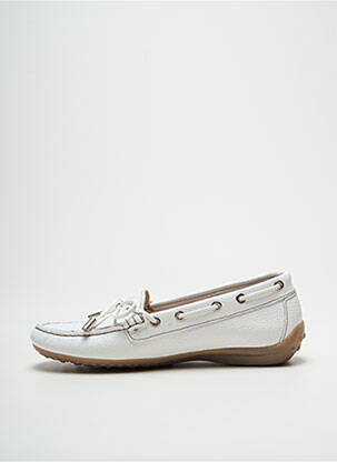 Chaussures bâteau tissage satiné talon plat jusqu'à 3cm blanc FLUCHOS femme