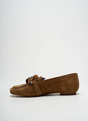 Mocassins nubuck talon plat jusqu'à 3cm marron DORKING femme