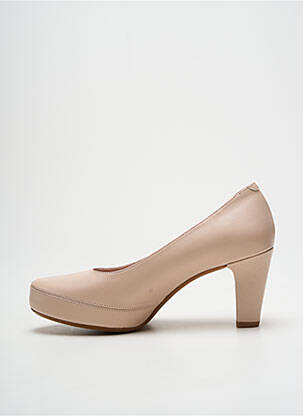 Escarpins matière lisse talon de 7 à 9cm beige DORKING femme