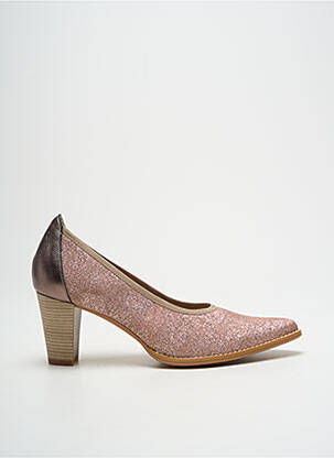Escarpins matière lisse talon de 7 à 9cm rose DORKING femme