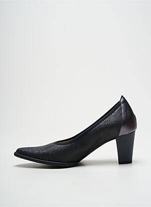 Escarpins tissage satiné talon de 4 à 6cm noir DORKING femme