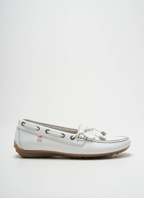 Chaussures bâteau tissage satiné talon plat jusqu'à 3cm blanc FLUCHOS femme
