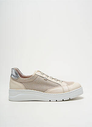 Baskets fermeture elastique talon de 4 à 6cm beige DORKING femme