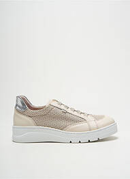 Baskets fermeture elastique talon de 4 à 6cm beige DORKING femme