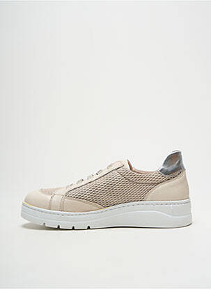 Baskets fermeture elastique talon de 4 à 6cm beige DORKING femme