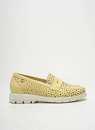 Mocassins matière lisse talon plat jusqu'à 3cm jaune FLUCHOS femme