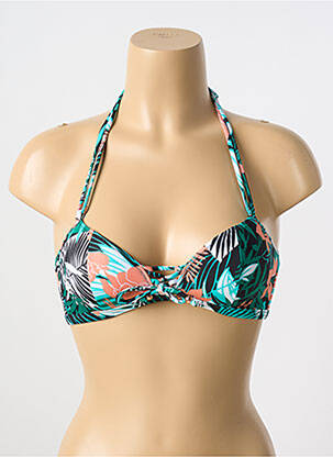 Haut de maillot de bain stretch haut soutien-gorge moulé vert FREYA femme