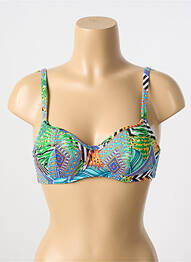 Haut de maillot de bain stretch haut soutien-gorge moulé bleu FREYA femme