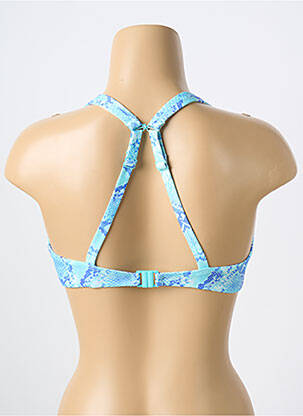 Haut de maillot de bain bretelles élastiquées bleu FREYA femme