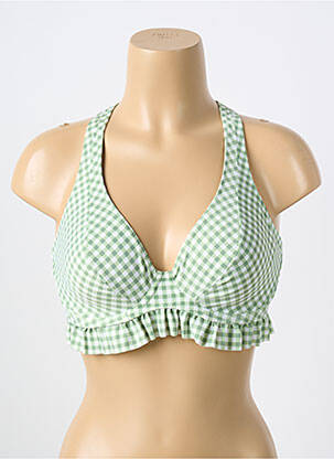 Haut de maillot de bain stretch haut soutien-gorge emboitant vert FREYA femme