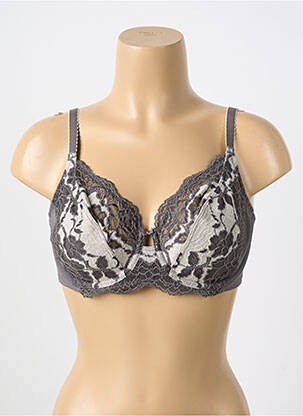 Soutien-gorge broderie haut soutien-gorge emboitant gris WACOAL femme
