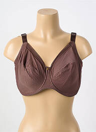 Soutien-gorge effet matière satinée haut soutien-gorge emboitant marron FANTASIE femme