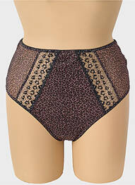 Culotte haute légère et transparente marron ELOMI femme