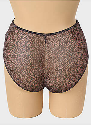 Culotte haute légère et transparente marron ELOMI femme