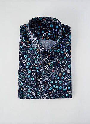Chemise manches longues coupe droite bleu LA CIBLE ROUGE homme