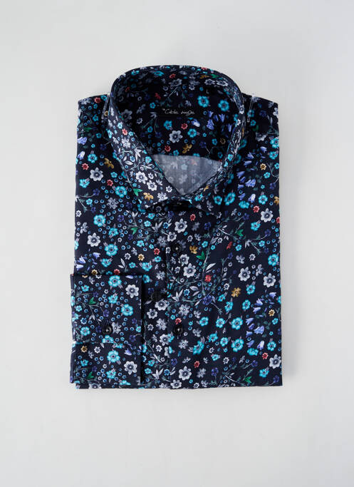 Chemise manches longues bleu LA CIBLE ROUGE pour homme