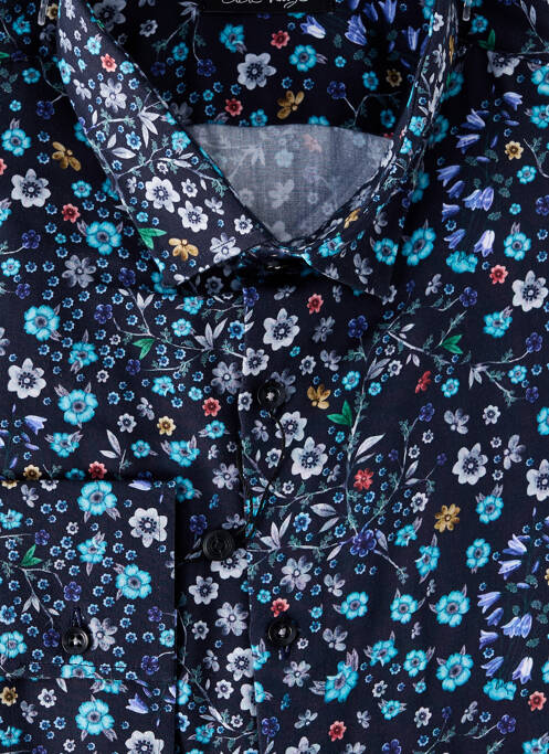 Chemise manches longues bleu LA CIBLE ROUGE pour homme