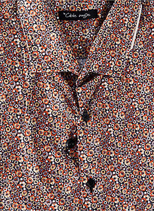 Chemise manches longues imprimé fantaisie orange LA CIBLE ROUGE homme