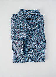 Chemise manches longues imprimé fantaisie bleu LA CIBLE ROUGE homme