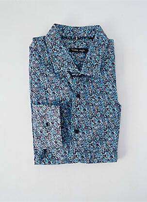 Chemise manches longues imprimé fantaisie bleu LA CIBLE ROUGE homme