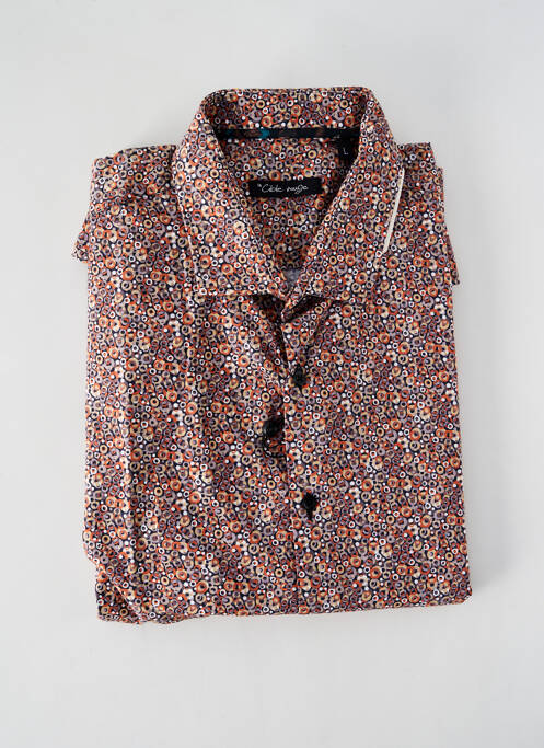 Chemise manches longues orange LA CIBLE ROUGE pour homme