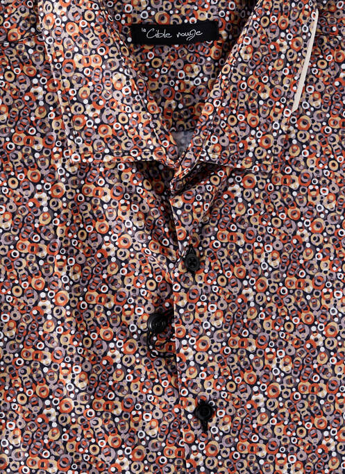 Chemise manches longues orange LA CIBLE ROUGE pour homme