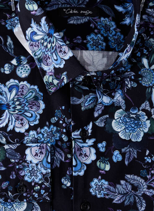 Chemise manches longues noir LA CIBLE ROUGE pour homme