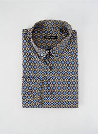 Chemise manches longues imprimé fantaisie bleu LA CIBLE ROUGE homme