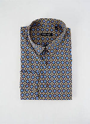 Chemise manches longues imprimé fantaisie bleu LA CIBLE ROUGE homme
