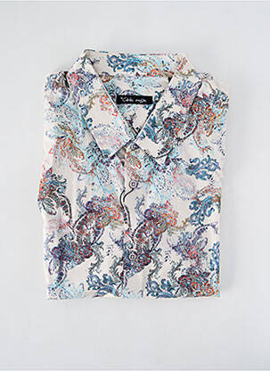 Chemise manches longues imprimé fantaisie beige LA CIBLE ROUGE homme