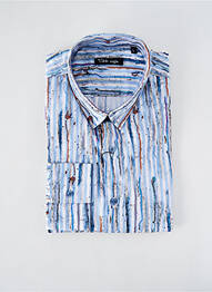 Chemise manches longues imprimé fantaisie bleu LA CIBLE ROUGE homme