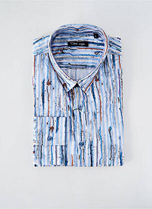 Chemise manches longues imprimé fantaisie bleu LA CIBLE ROUGE homme