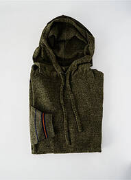 Pull stretch manches longues vert LA CIBLE ROUGE homme
