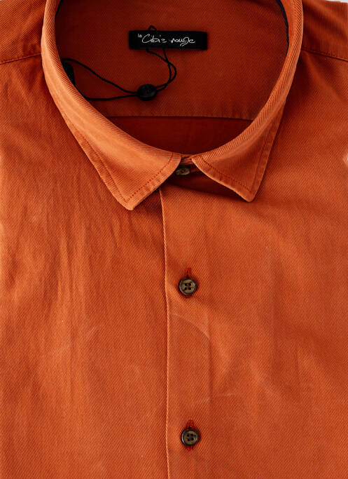 Chemise manches longues orange LA CIBLE ROUGE pour homme